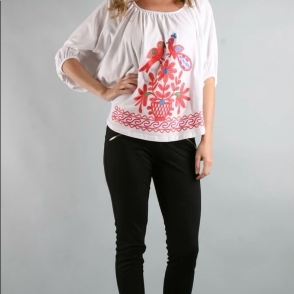 Va‎ Va by Joy Han white embroidered top